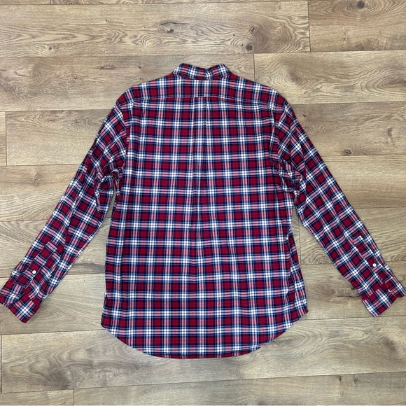 Ralph Lauren Classic Fit Red Blue Yellow Plaid Shirt Size Large - Picture 5 of 6